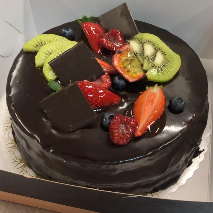 Chokladganache-tårta